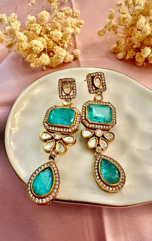 Turquoise ad earrings