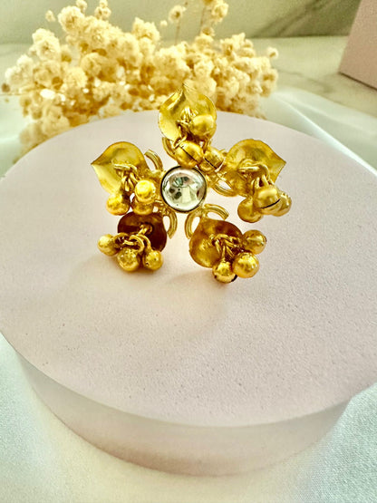 Flower ghungroo ring