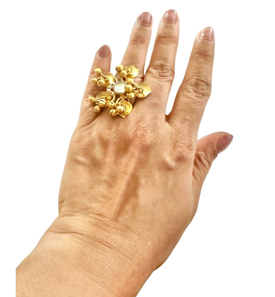 Flower ghungroo ring