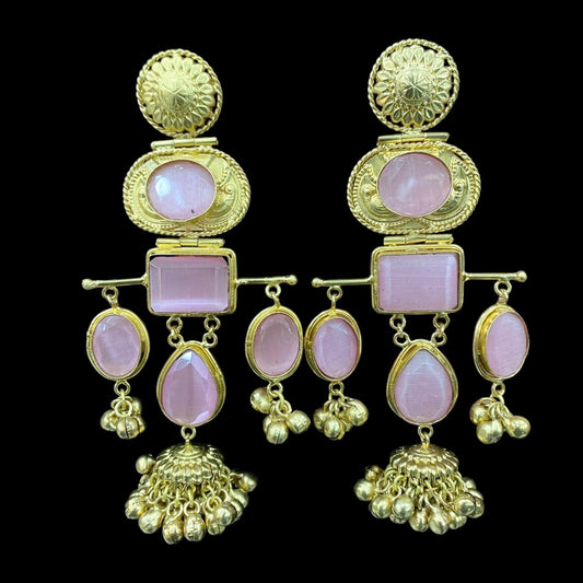 Lavender jhumka earrings