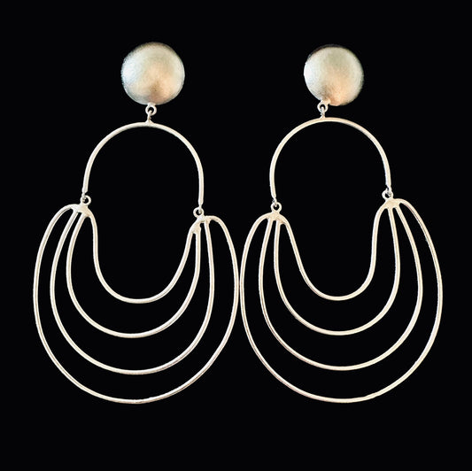 Silver grey earrings