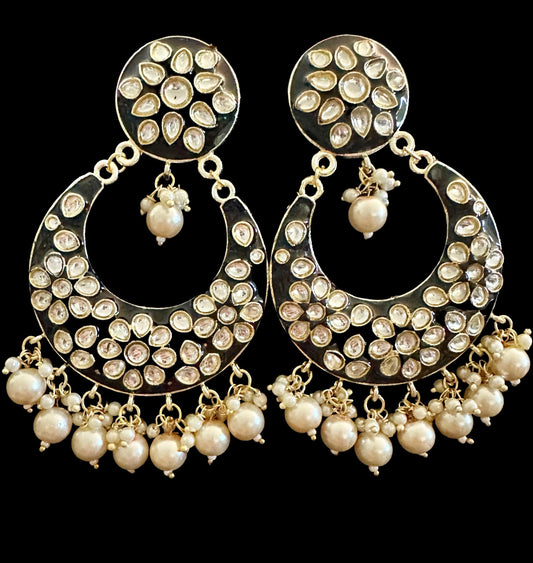 Black kundan chaand baalis