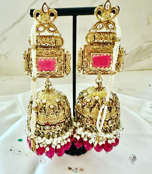 Ruby jhumkaas