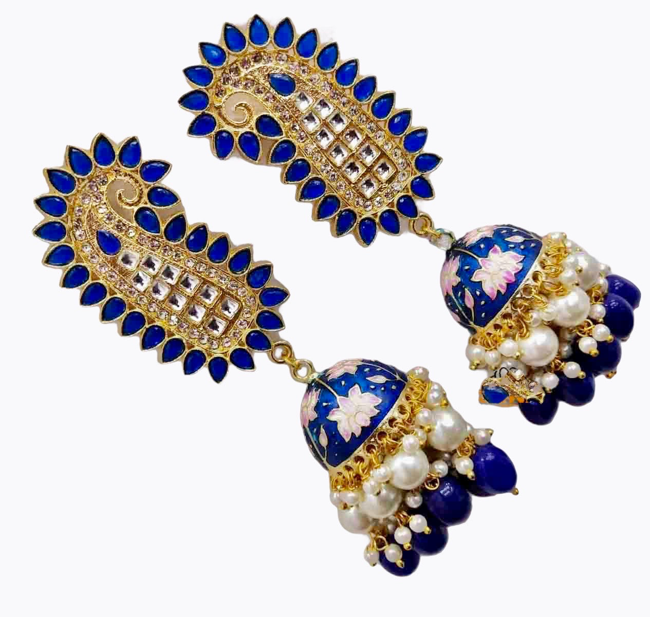 Royal blue/purple jhumkaas