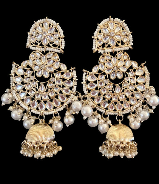 Pearl kundan jhumkaas