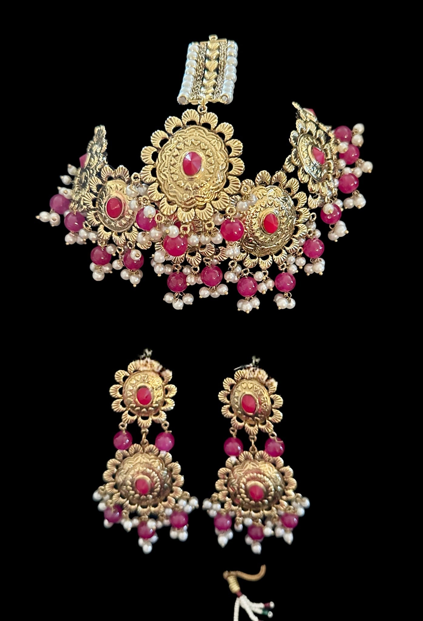 Fuchsia gold plated set