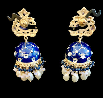 Navy blue jhumkaas