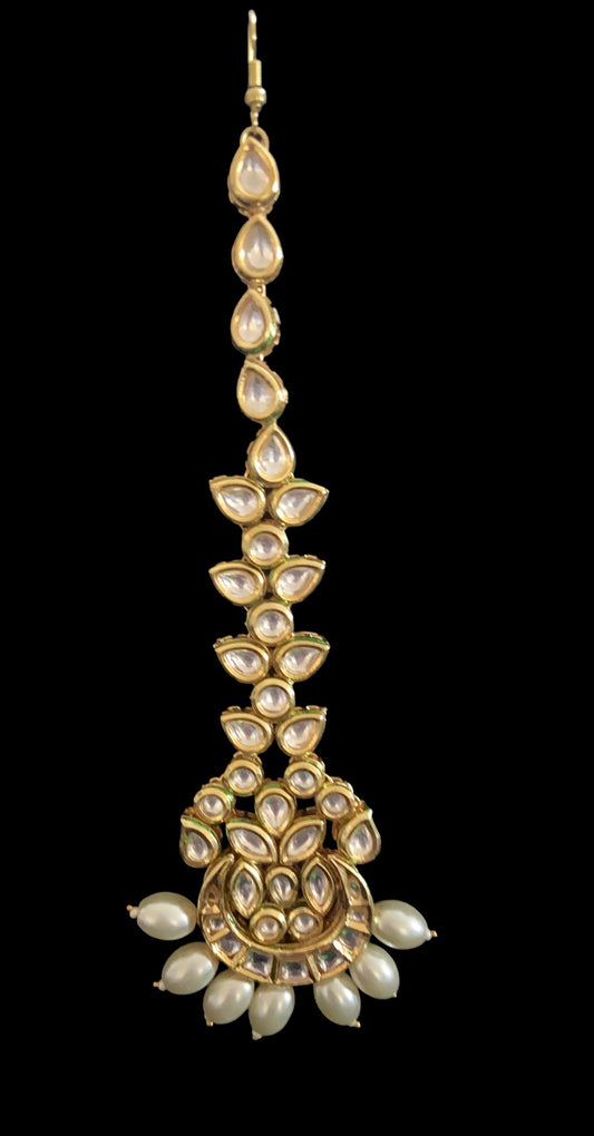 Pearl drops kundan tikka