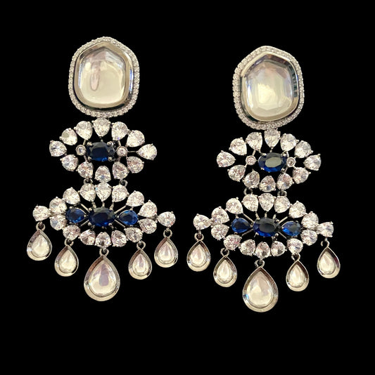 Sapphire diamente earrings