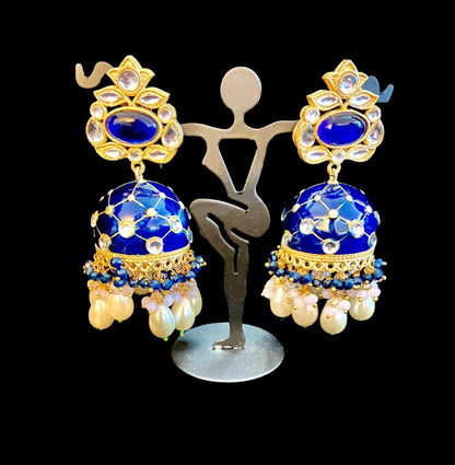 Navy blue jhumkaas