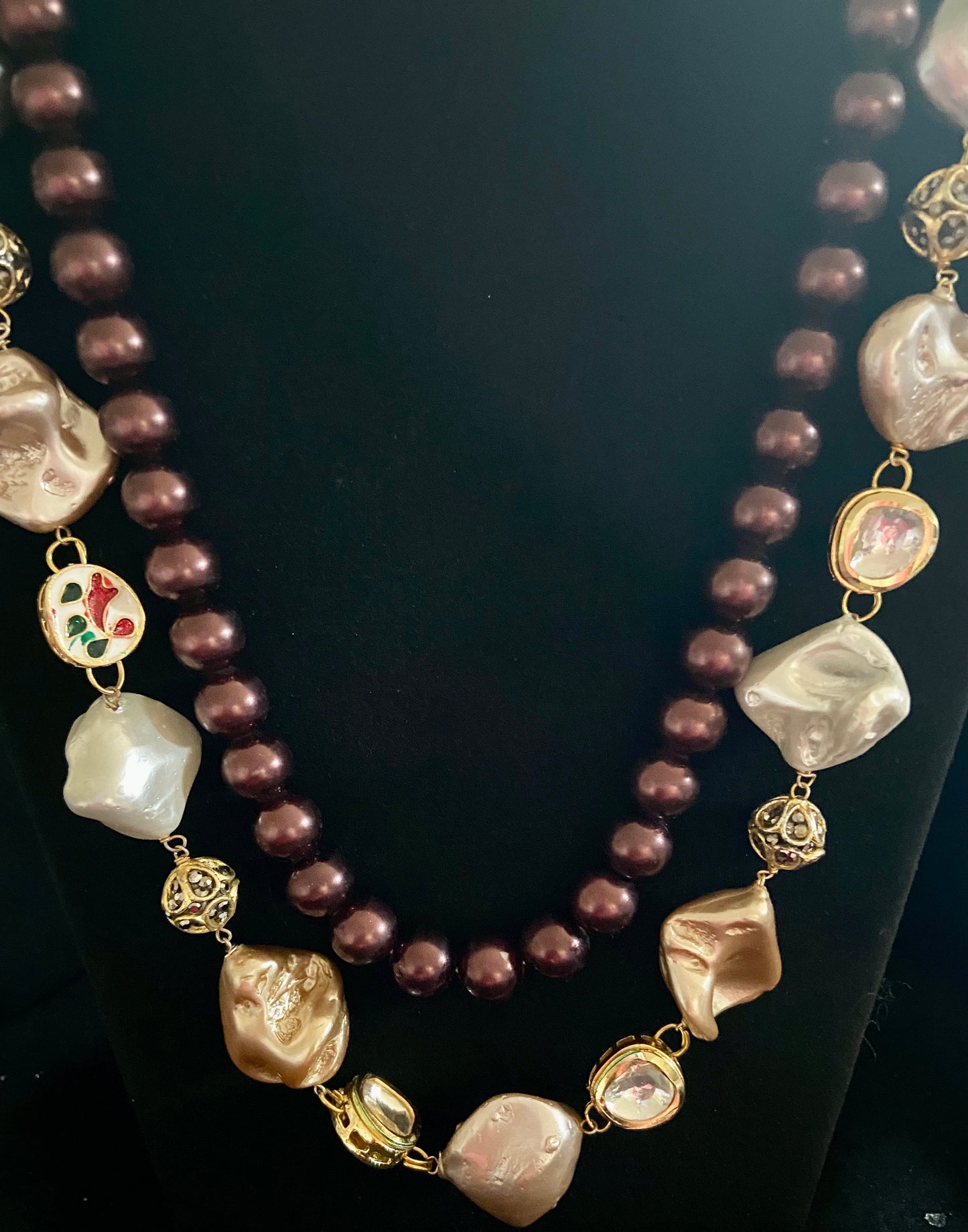 Agate stone necklace set