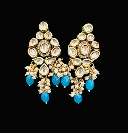 Turquoise kundan set