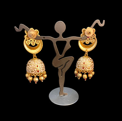 Gold plated jhumkaas